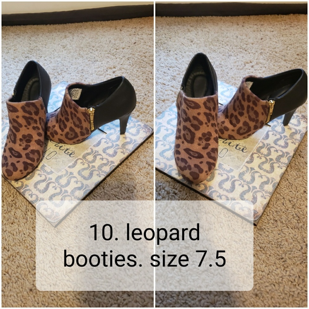 Leopard booties